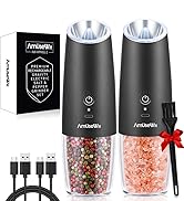 Rechargeable electric salt and pepper grinder set