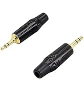 YACSEJAO 3.5mm Stereo Plugs,1/8" Solder Type DIY Audio Cable Connector,Heavy Duty 3.5mm Replaceme...