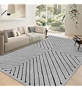 ROYHOME Area Rug 9x12 Living Room Rug Non Slip Modern Bedroom Stain Resistant Dining Room Throw C...