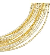 BENECREAT 26.25 Feet Real 14K Gold Plated Textured Wire, 17 Gauge Jewelry Craft Brass Wire for Be...