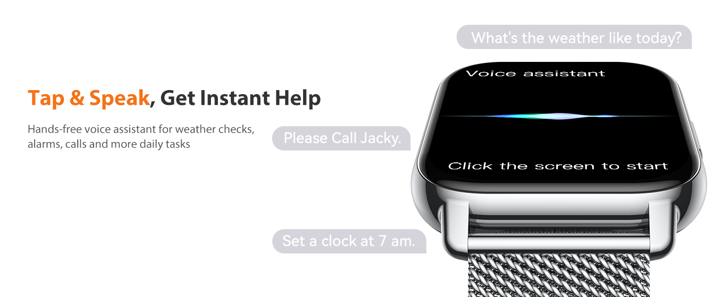 smart watch; smart watch with AI voice assistant