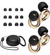 JUSTRVN Ear Plugs for Sleeping,2 Pairs of Stylish Reusable Noise Reduction Earplugs with 8 Pairs ...