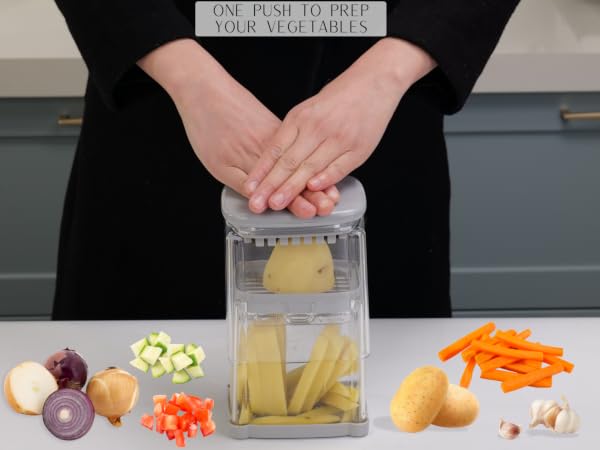 Brieftons PerfectCut food chopper cuts food with one push