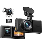 iZEEKER 3 Channel Dash Cam Front and Rear Inside, 2K Single, 1080P Triple Dash Camera for Cars wi...
