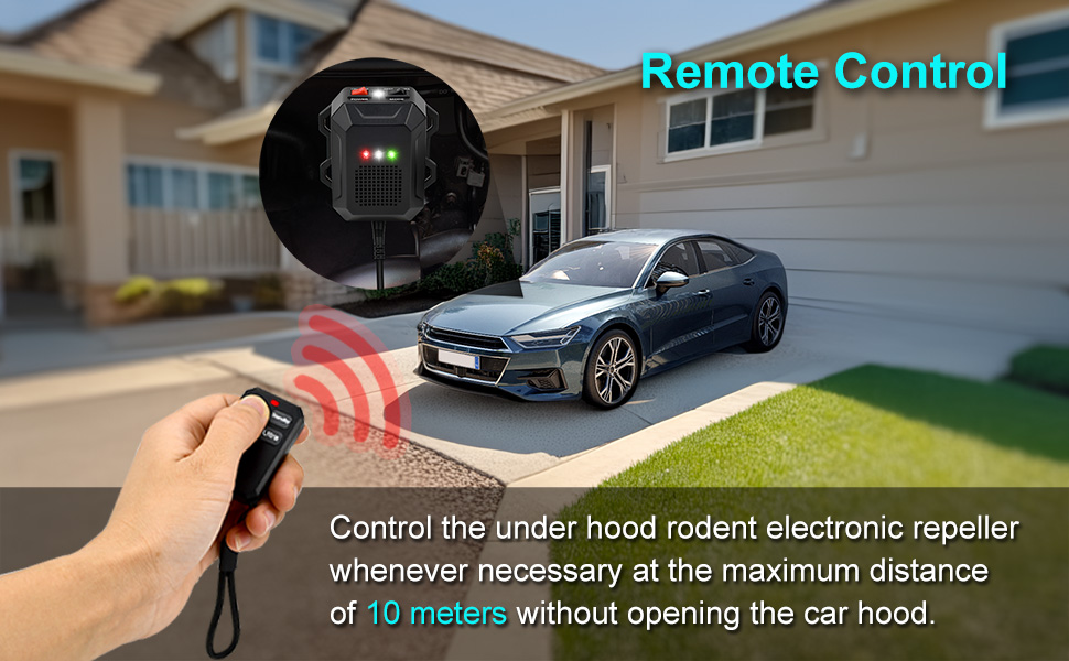 vekibee under hood rodent repellent for car engines remote control 12v