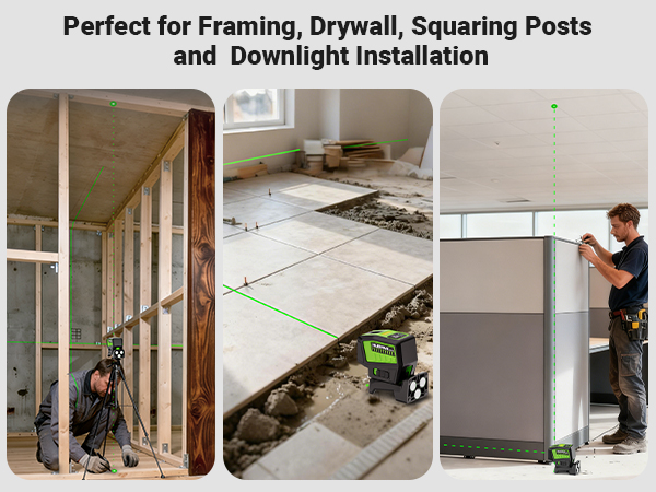 Huepar PL211G Laser Level with 2 Plumb Dots