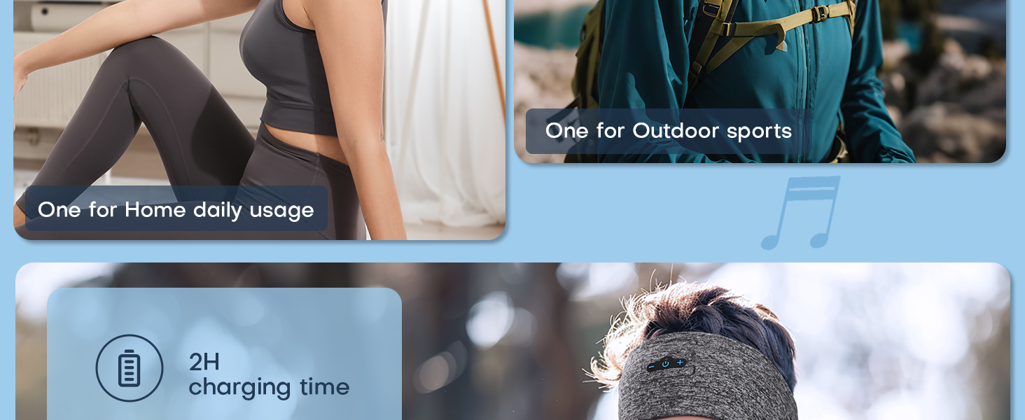 bluetooth headband 16 hours playtime