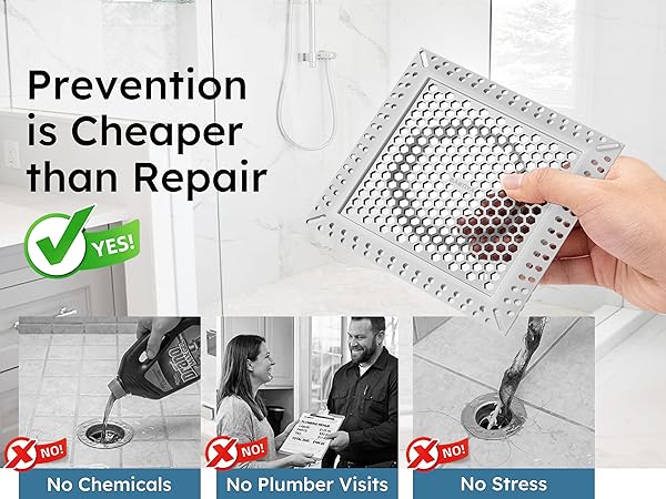 flat shower drain hair catcher