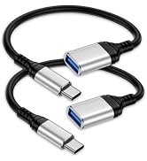 USB C to USB Adapter - [2Pack] 5Gbps USBC 3.0 OTG Adapter for Android, USB C Male to USB A Female...