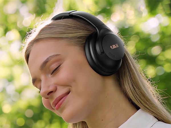 1Mii AI Y8 Active Noise Cancelling Headphones, Wireless Headphones Over Ear Bluetooth 6.0