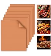 WIBIMEN Grill Mats for Outdoor Grill, Copper 7pcs Grill Mat, 100% Non-Stick PFOA Free 15.75 x 13"...
