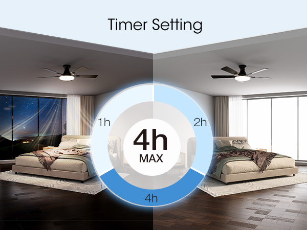 Ceiling fans timer setting