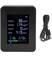 Multifunctional 6 in 1,plplaaoo Air Quality Monitor, CO2 Meter Air Quality Monitor, Detector Temp...