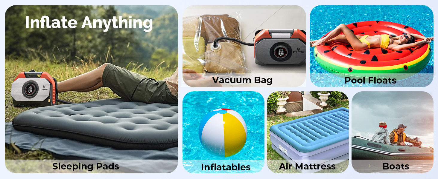 Tyre Inflator for Sports balls Mattresses and inflatables vaccum storage ( low-pressure hose)