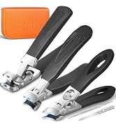 Nail Clipper Set for Thick Nails, 5 Pcs Professional Toenail Clippers for Seniors, Ultra Sharp Wi...