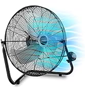 Lasko High Velocity Wall Mount Fan with Pivoting Head, 3 Speeds, Ideal for Home, Garage, Attic, W...