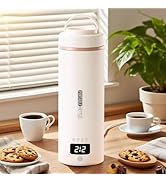 Travel Kettle Mini Portable Electric Kettle with 4 Temperature Settings, Plug in 304 Stainless St...