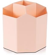 bibiage 360 Degree Rotating Desk Organizer, 5 Slots Pencil Pen Holder Storage Pen Desktop Caddy f...