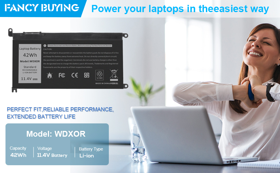 WDX0R P69G001 3CRH3 FC92N T2JX4 C4HCW Y3F7Y Dell Battery
