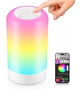 RGBICWW Smart Table Lamp, Touch Bedside Lamp with App Control, LED Desk Lamp with Music Sync, 30+...