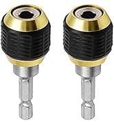 Saipe 2 Pcs 1/4 Inch Hex Shank Drill Bit Extension Screwdriver Bit Holder Extension Rod Self-Lock...