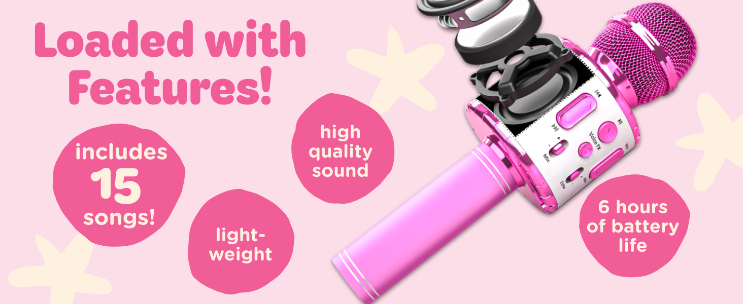 Kid Star Karaoke pink Microphone