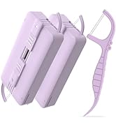 Shred Resistant Twin line Dental Floss Picks Dispenser-2 Box Lime Flavor Double line Flosser Port...