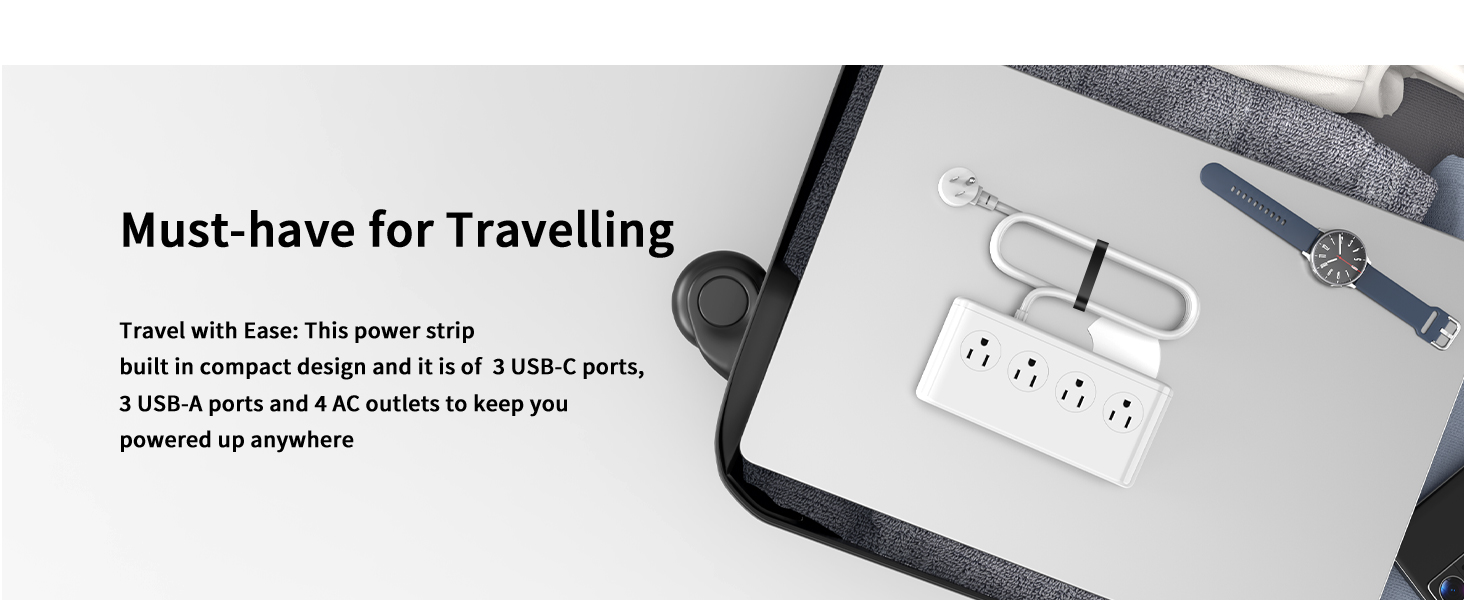 portable usb power strip, must have for travelling
