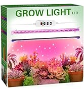 Grow Light Strip, Red Blue Full Spectrum, 15W LED with Auto ON/Off, 10 Dimmable Levels, 3 Switch ...