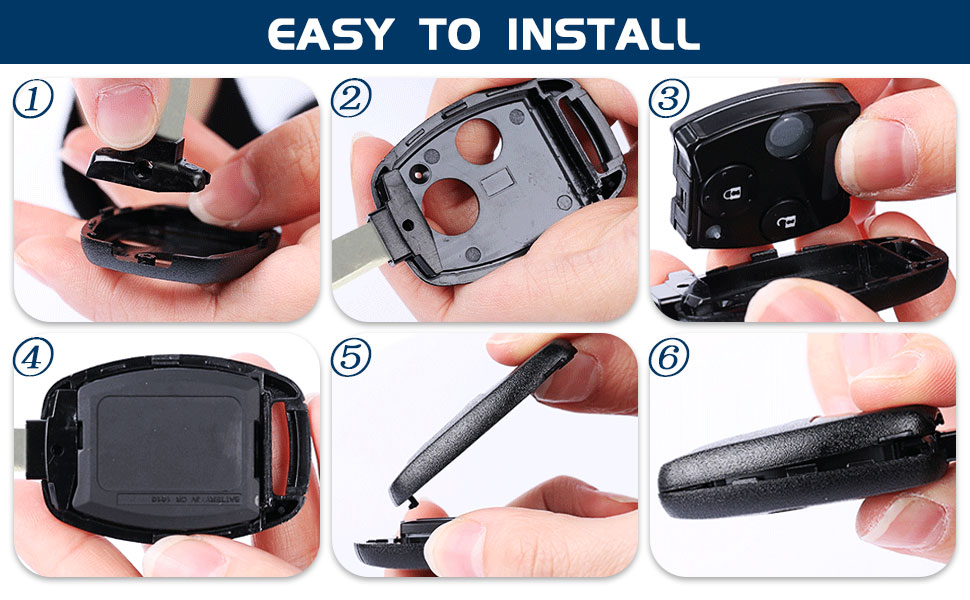 This key fob cover is used to replace lost or damaged keyless entry key FOB remote control. 