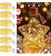 Fairdeer 6Pack Fairy Lights with Timer, 7ft 20 LED Twinkle Light Battery Operated 3 Modes, Mini S...