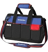 WORKPRO 18 Inch Tool Bag with Waterproof Molded Base, Open Top Tool Organizer Bag with Multi-Pock...