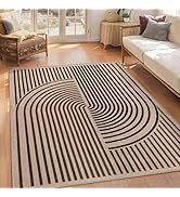 Tangsoo Easy Jute 4x6 Rug for Patio,Non-Slip Dark Brown Indoor Outdoor Carpet,Boho Farmhouse Wash...
