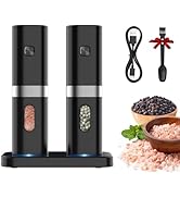 Syaws Pepper Grinder,Electric Salt and Pepper Grinder Set,Rechargeable Pepper Mill-No Battery Nee...