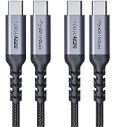 SUMPK USB C to USB C 6ft 2 Packs, 100W C to C Fast Charging Cable, Type C 3.1 Gen 2 10GBbps High ...