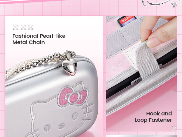 Hook and loop fastener, Fahional Pearl-Like Metal Chain