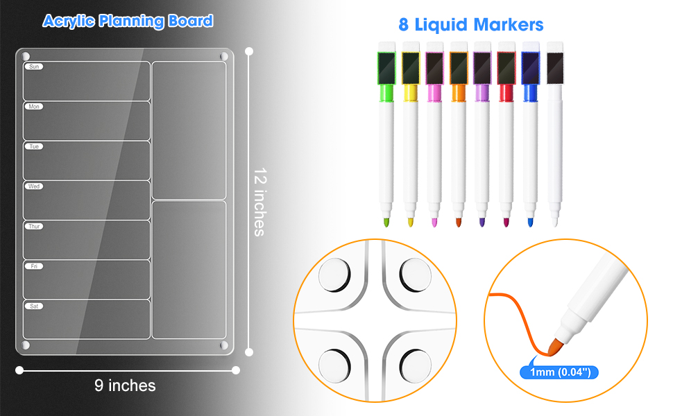 Acrylic Planner Board for Markers