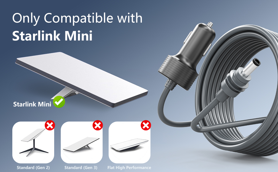 starlink mini cigarette lighter plug