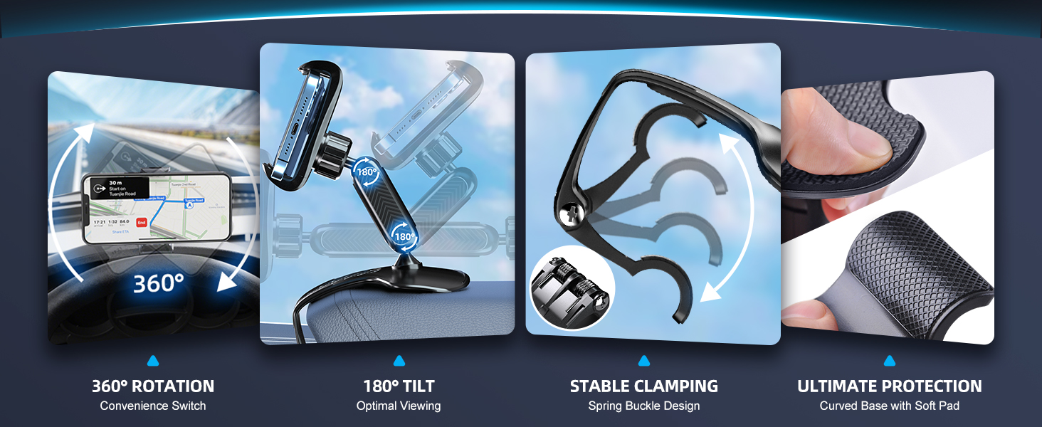 universal 360° dashboard phone holder