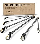 Extra long flex head ratcheting wrench set 6PCS Metric (8-19 mm) double box end ratcheting wrench...