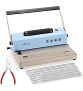 OFFNOVA Spiral Binding Machine, Spiral Coil Binder with Electric Coil Inserter, Easy to Punch Han...