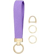 Fishent Stretchy Keychain, Woven Keychain Wristlet for Keys