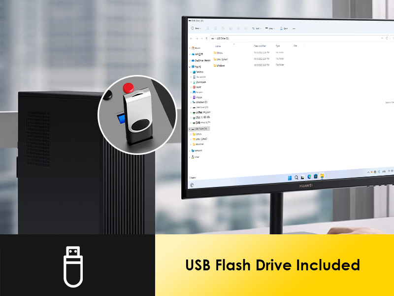 USB Flash Drive Included