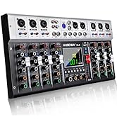 KA-8 8 channel Professional Audio Mixer,large-size LED display,256 DSP effects,exquisite and port...