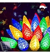C6 Solar Christmas Lights Outdoor, 50 LED 23FT Christmas Decorations Outdoor Waterproof, Solar St...