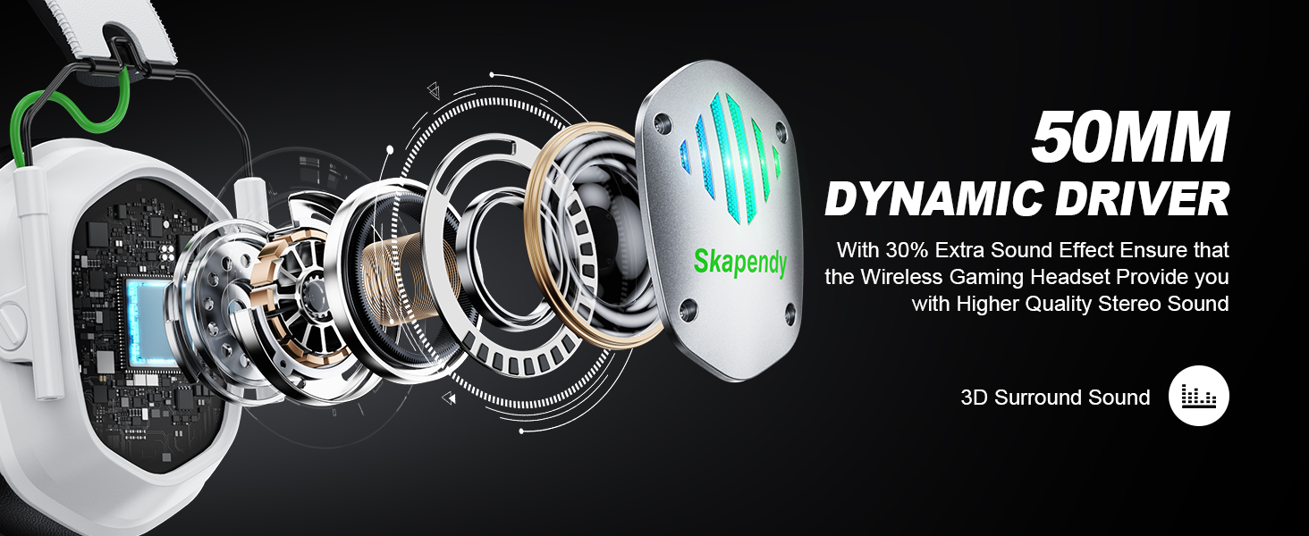 SKAPENDY VK81 Wireless Gaming Headset