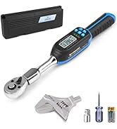 Wisscool Digital Torque Wrench, 5-99.6 ft.lb/6.8-135 N.m, HVAC Torque Wrench with 42mm Jaw, 1/2 D...