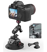 Camera Suction Cup Mount for Action Cameras - ULANZI SC-02 4.5in Pump-actived Vacuum Suction Moun...
