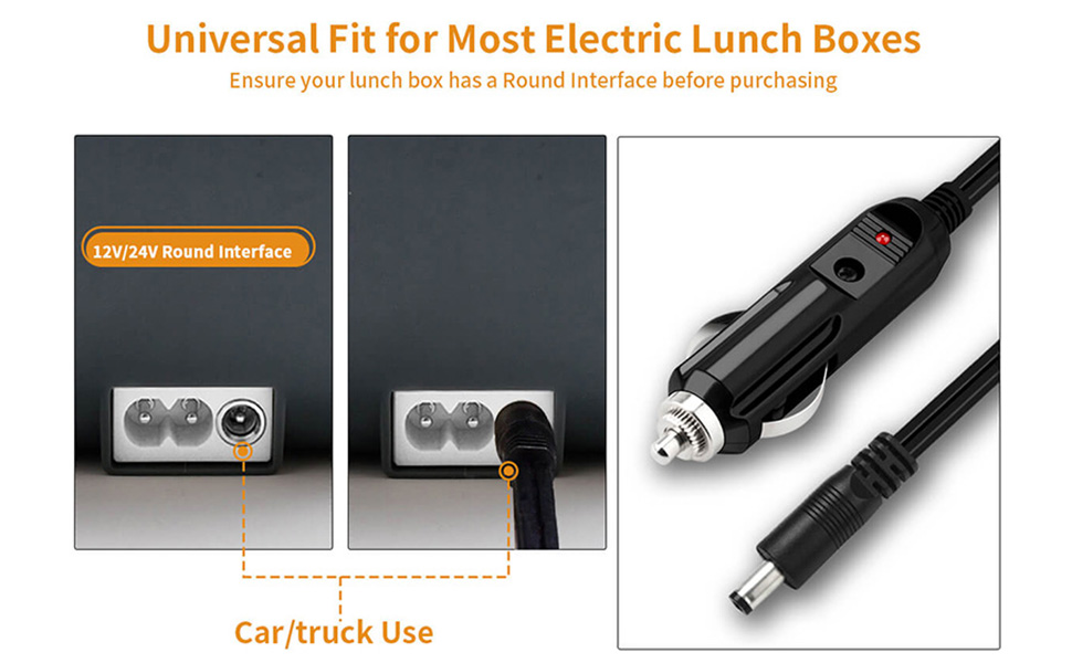 heated lunch box power cable
