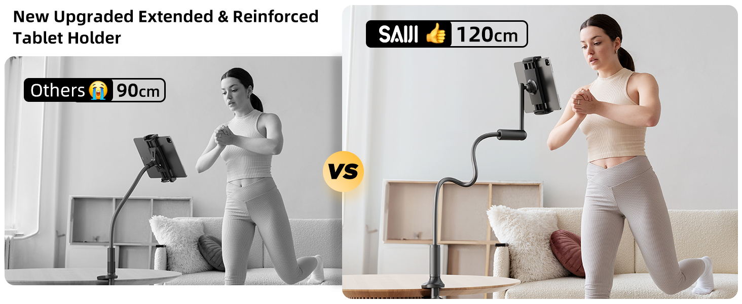 Gooseneck tablet holder for bed kindle holder for reading in bed kindle stand iPad holder